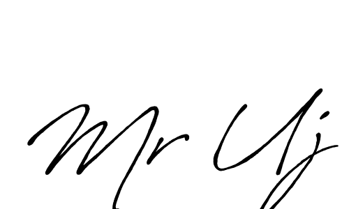 Use a signature maker to create a handwritten signature online. With this signature software, you can design (Antro_Vectra_Bolder) your own signature for name Mr Uj. Mr Uj signature style 7 images and pictures png