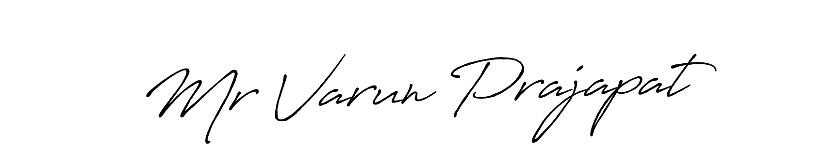 Create a beautiful signature design for name Mr Varun Prajapat. With this signature (Antro_Vectra_Bolder) fonts, you can make a handwritten signature for free. Mr Varun Prajapat signature style 7 images and pictures png
