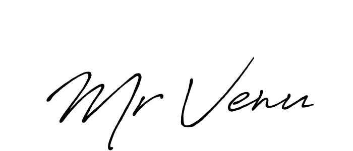 Use a signature maker to create a handwritten signature online. With this signature software, you can design (Antro_Vectra_Bolder) your own signature for name Mr Venu. Mr Venu signature style 7 images and pictures png