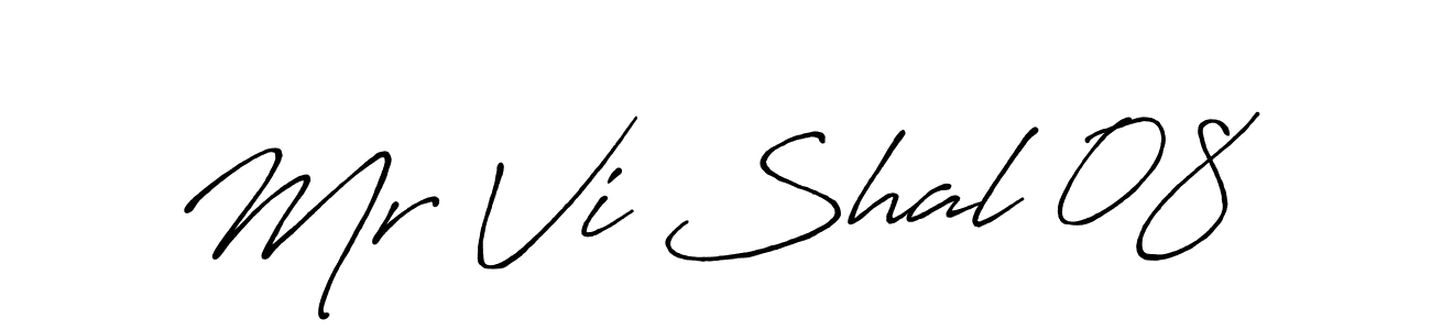 Create a beautiful signature design for name Mr Vi Shal 08. With this signature (Antro_Vectra_Bolder) fonts, you can make a handwritten signature for free. Mr Vi Shal 08 signature style 7 images and pictures png