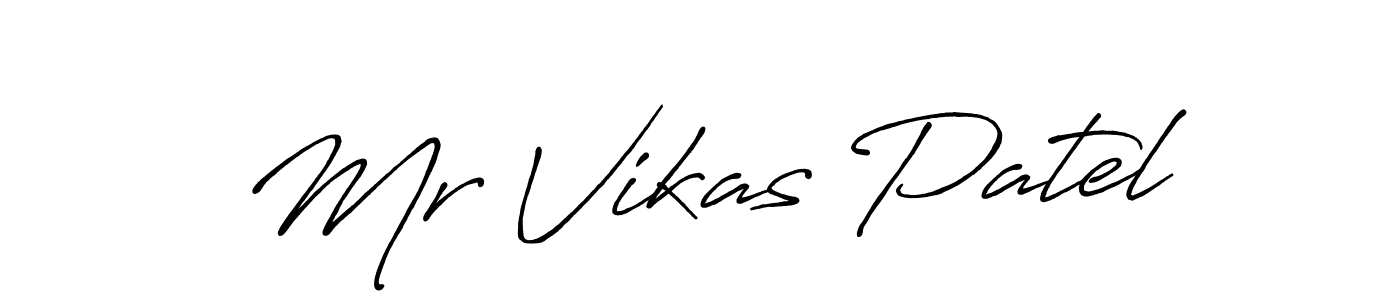 Antro_Vectra_Bolder is a professional signature style that is perfect for those who want to add a touch of class to their signature. It is also a great choice for those who want to make their signature more unique. Get Mr Vikas Patel name to fancy signature for free. Mr Vikas Patel signature style 7 images and pictures png