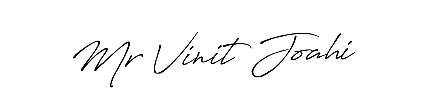 Design your own signature with our free online signature maker. With this signature software, you can create a handwritten (Antro_Vectra_Bolder) signature for name Mr Vinit Joahi. Mr Vinit Joahi signature style 7 images and pictures png