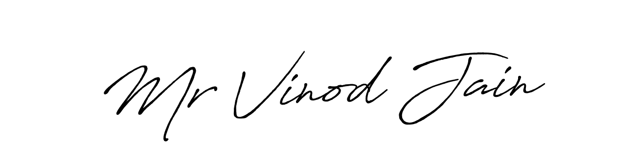 The best way (Antro_Vectra_Bolder) to make a short signature is to pick only two or three words in your name. The name Mr Vinod Jain include a total of six letters. For converting this name. Mr Vinod Jain signature style 7 images and pictures png