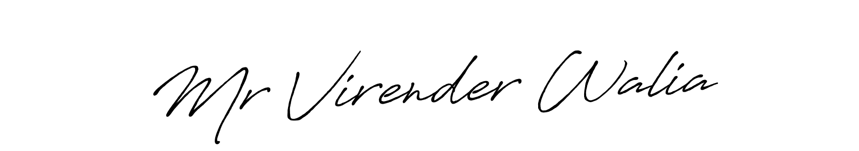 Mr Virender Walia stylish signature style. Best Handwritten Sign (Antro_Vectra_Bolder) for my name. Handwritten Signature Collection Ideas for my name Mr Virender Walia. Mr Virender Walia signature style 7 images and pictures png