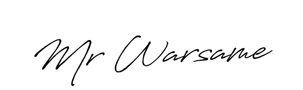 Design your own signature with our free online signature maker. With this signature software, you can create a handwritten (Antro_Vectra_Bolder) signature for name Mr Warsame. Mr Warsame signature style 7 images and pictures png