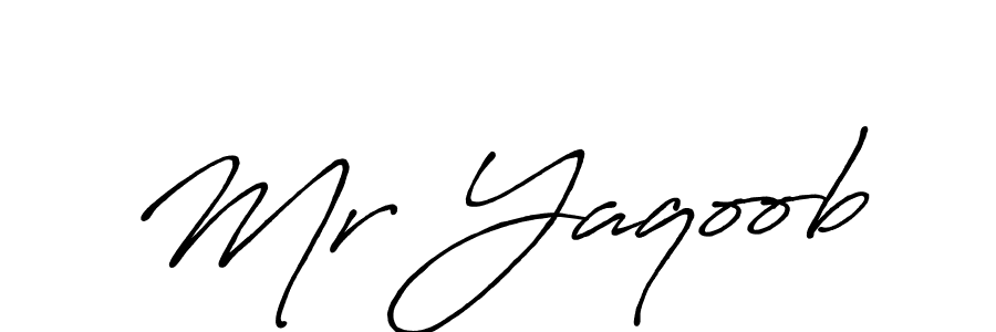 Use a signature maker to create a handwritten signature online. With this signature software, you can design (Antro_Vectra_Bolder) your own signature for name Mr Yaqoob. Mr Yaqoob signature style 7 images and pictures png