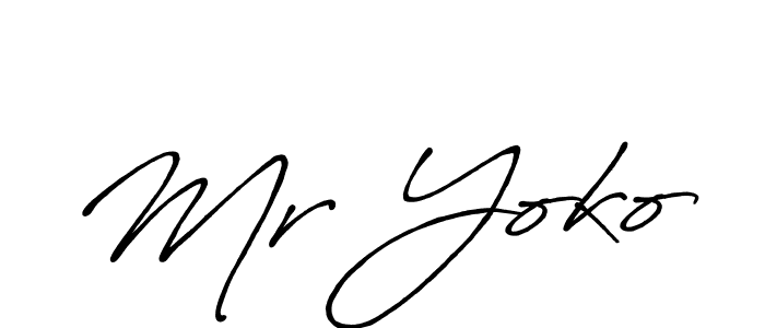 Similarly Antro_Vectra_Bolder is the best handwritten signature design. Signature creator online .You can use it as an online autograph creator for name Mr Yoko. Mr Yoko signature style 7 images and pictures png