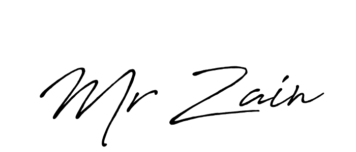 Make a beautiful signature design for name Mr Zain. With this signature (Antro_Vectra_Bolder) style, you can create a handwritten signature for free. Mr Zain signature style 7 images and pictures png