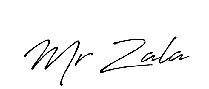 Create a beautiful signature design for name Mr Zala. With this signature (Antro_Vectra_Bolder) fonts, you can make a handwritten signature for free. Mr Zala signature style 7 images and pictures png