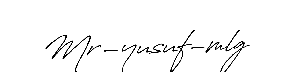 How to make Mr-yusuf-mlg name signature. Use Antro_Vectra_Bolder style for creating short signs online. This is the latest handwritten sign. Mr-yusuf-mlg signature style 7 images and pictures png