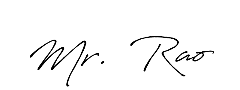 How to make Mr.  Rao name signature. Use Antro_Vectra_Bolder style for creating short signs online. This is the latest handwritten sign. Mr.  Rao signature style 7 images and pictures png