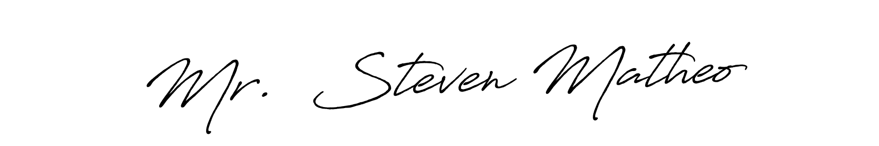 Design your own signature with our free online signature maker. With this signature software, you can create a handwritten (Antro_Vectra_Bolder) signature for name Mr.  Steven Matheo. Mr.  Steven Matheo signature style 7 images and pictures png