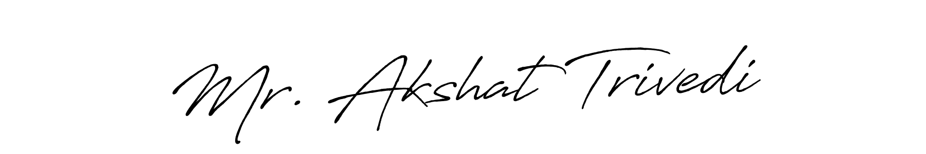 Mr. Akshat Trivedi stylish signature style. Best Handwritten Sign (Antro_Vectra_Bolder) for my name. Handwritten Signature Collection Ideas for my name Mr. Akshat Trivedi. Mr. Akshat Trivedi signature style 7 images and pictures png