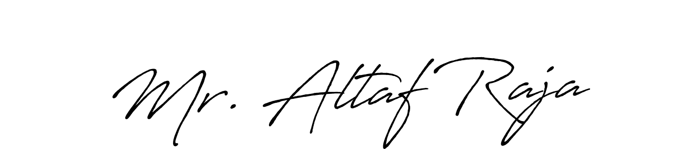 Antro_Vectra_Bolder is a professional signature style that is perfect for those who want to add a touch of class to their signature. It is also a great choice for those who want to make their signature more unique. Get Mr. Altaf Raja name to fancy signature for free. Mr. Altaf Raja signature style 7 images and pictures png