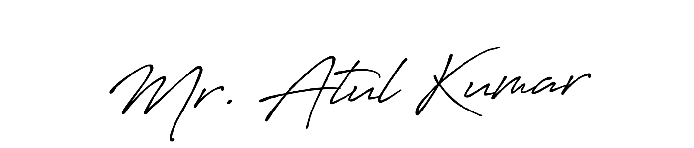 Create a beautiful signature design for name Mr. Atul Kumar. With this signature (Antro_Vectra_Bolder) fonts, you can make a handwritten signature for free. Mr. Atul Kumar signature style 7 images and pictures png