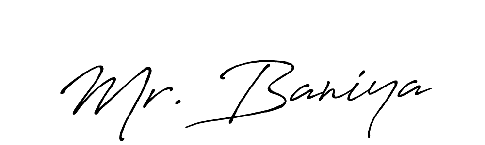 Create a beautiful signature design for name Mr. Baniya. With this signature (Antro_Vectra_Bolder) fonts, you can make a handwritten signature for free. Mr. Baniya signature style 7 images and pictures png