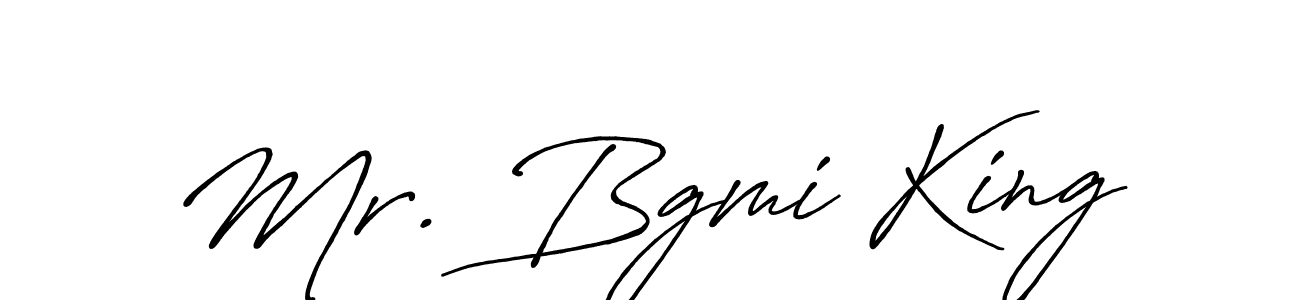 Use a signature maker to create a handwritten signature online. With this signature software, you can design (Antro_Vectra_Bolder) your own signature for name Mr. Bgmi King. Mr. Bgmi King signature style 7 images and pictures png