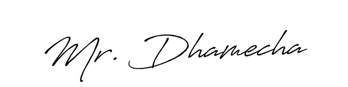 Mr. Dhamecha stylish signature style. Best Handwritten Sign (Antro_Vectra_Bolder) for my name. Handwritten Signature Collection Ideas for my name Mr. Dhamecha. Mr. Dhamecha signature style 7 images and pictures png