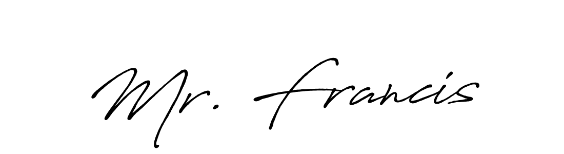 Antro_Vectra_Bolder is a professional signature style that is perfect for those who want to add a touch of class to their signature. It is also a great choice for those who want to make their signature more unique. Get Mr. Francis name to fancy signature for free. Mr. Francis signature style 7 images and pictures png
