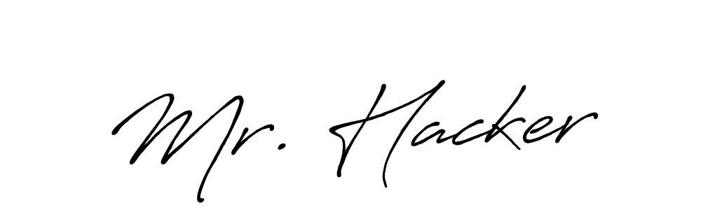 Use a signature maker to create a handwritten signature online. With this signature software, you can design (Antro_Vectra_Bolder) your own signature for name Mr. Hacker. Mr. Hacker signature style 7 images and pictures png