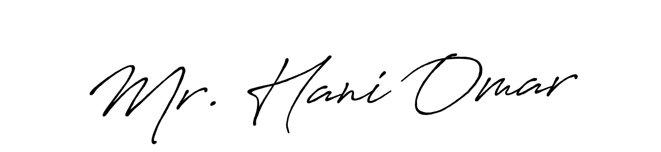 Use a signature maker to create a handwritten signature online. With this signature software, you can design (Antro_Vectra_Bolder) your own signature for name Mr. Hani Omar. Mr. Hani Omar signature style 7 images and pictures png