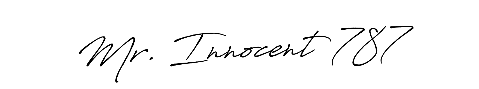 It looks lik you need a new signature style for name Mr. Innocent 787. Design unique handwritten (Antro_Vectra_Bolder) signature with our free signature maker in just a few clicks. Mr. Innocent 787 signature style 7 images and pictures png