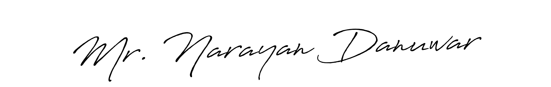 Create a beautiful signature design for name Mr. Narayan Danuwar. With this signature (Antro_Vectra_Bolder) fonts, you can make a handwritten signature for free. Mr. Narayan Danuwar signature style 7 images and pictures png