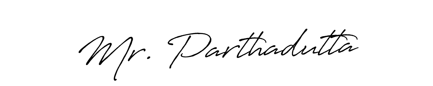 You should practise on your own different ways (Antro_Vectra_Bolder) to write your name (Mr. Parthadutta) in signature. don't let someone else do it for you. Mr. Parthadutta signature style 7 images and pictures png