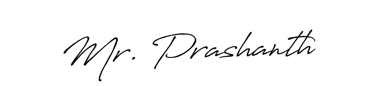 How to make Mr. Prashanth name signature. Use Antro_Vectra_Bolder style for creating short signs online. This is the latest handwritten sign. Mr. Prashanth signature style 7 images and pictures png
