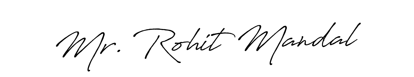 How to make Mr. Rohit Mandal name signature. Use Antro_Vectra_Bolder style for creating short signs online. This is the latest handwritten sign. Mr. Rohit Mandal signature style 7 images and pictures png