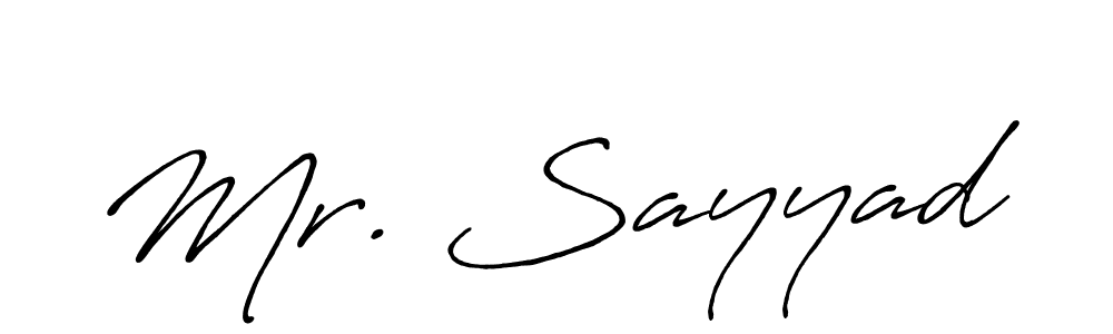 Similarly Antro_Vectra_Bolder is the best handwritten signature design. Signature creator online .You can use it as an online autograph creator for name Mr. Sayyad. Mr. Sayyad signature style 7 images and pictures png