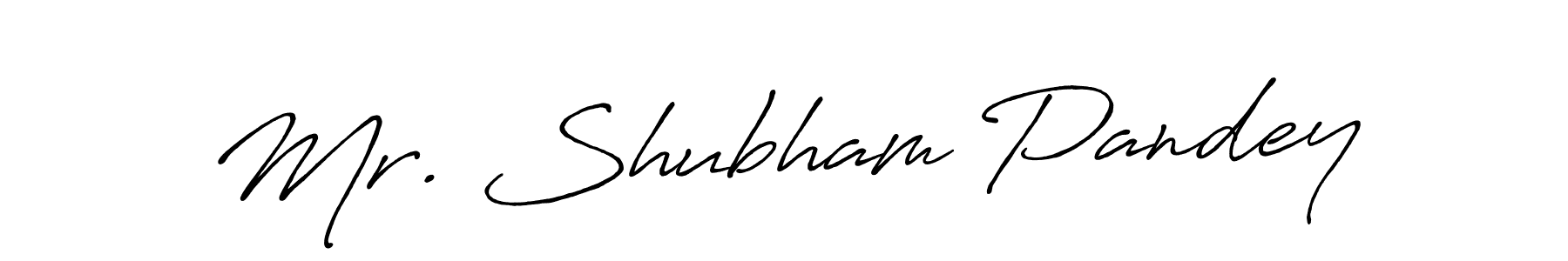 How to make Mr. Shubham Pandey name signature. Use Antro_Vectra_Bolder style for creating short signs online. This is the latest handwritten sign. Mr. Shubham Pandey signature style 7 images and pictures png