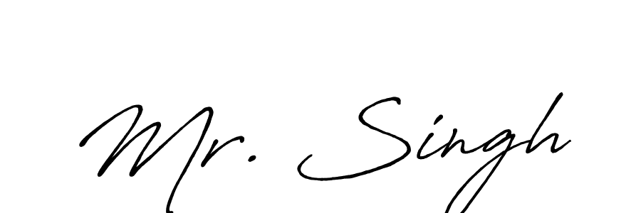 Use a signature maker to create a handwritten signature online. With this signature software, you can design (Antro_Vectra_Bolder) your own signature for name Mr. Singh. Mr. Singh signature style 7 images and pictures png