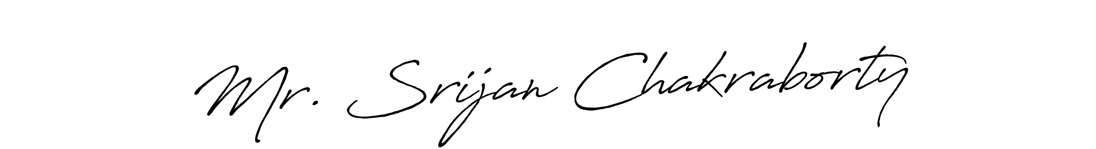 The best way (Antro_Vectra_Bolder) to make a short signature is to pick only two or three words in your name. The name Mr. Srijan Chakraborty include a total of six letters. For converting this name. Mr. Srijan Chakraborty signature style 7 images and pictures png