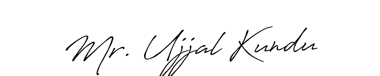 How to make Mr. Ujjal Kundu name signature. Use Antro_Vectra_Bolder style for creating short signs online. This is the latest handwritten sign. Mr. Ujjal Kundu signature style 7 images and pictures png