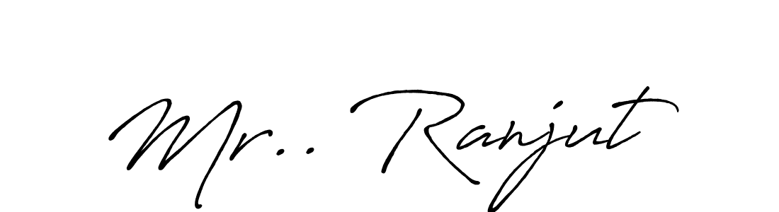 You should practise on your own different ways (Antro_Vectra_Bolder) to write your name (Mr.. Ranjut) in signature. don't let someone else do it for you. Mr.. Ranjut signature style 7 images and pictures png