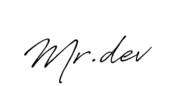 Make a beautiful signature design for name Mr.dev. Use this online signature maker to create a handwritten signature for free. Mr.dev signature style 7 images and pictures png