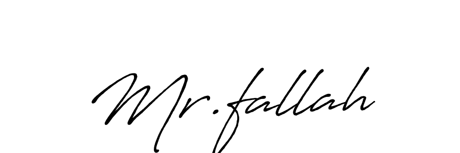 How to make Mr.fallah name signature. Use Antro_Vectra_Bolder style for creating short signs online. This is the latest handwritten sign. Mr.fallah signature style 7 images and pictures png