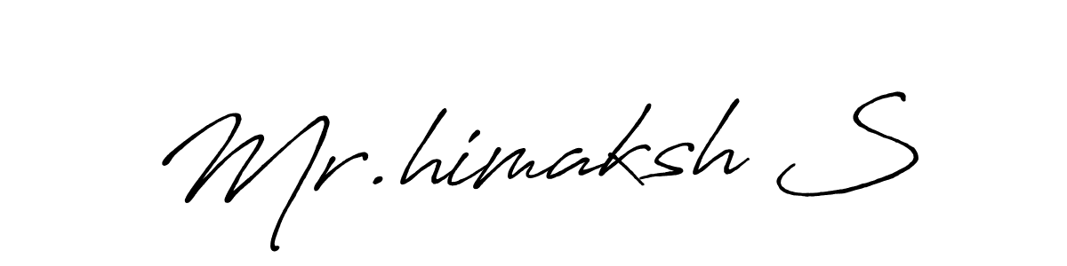 How to Draw Mr.himaksh S signature style? Antro_Vectra_Bolder is a latest design signature styles for name Mr.himaksh S. Mr.himaksh S signature style 7 images and pictures png