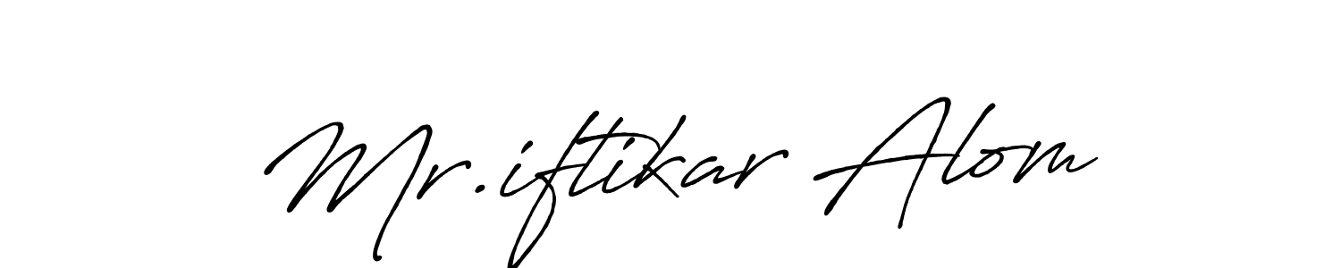 Also You can easily find your signature by using the search form. We will create Mr.iftikar Alom name handwritten signature images for you free of cost using Antro_Vectra_Bolder sign style. Mr.iftikar Alom signature style 7 images and pictures png