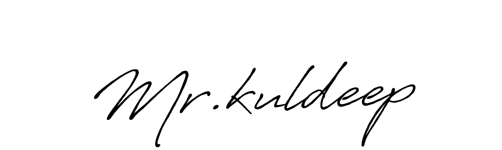 Make a beautiful signature design for name Mr.kuldeep. With this signature (Antro_Vectra_Bolder) style, you can create a handwritten signature for free. Mr.kuldeep signature style 7 images and pictures png