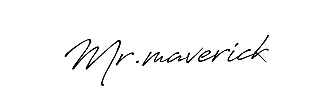 Mr.maverick stylish signature style. Best Handwritten Sign (Antro_Vectra_Bolder) for my name. Handwritten Signature Collection Ideas for my name Mr.maverick. Mr.maverick signature style 7 images and pictures png