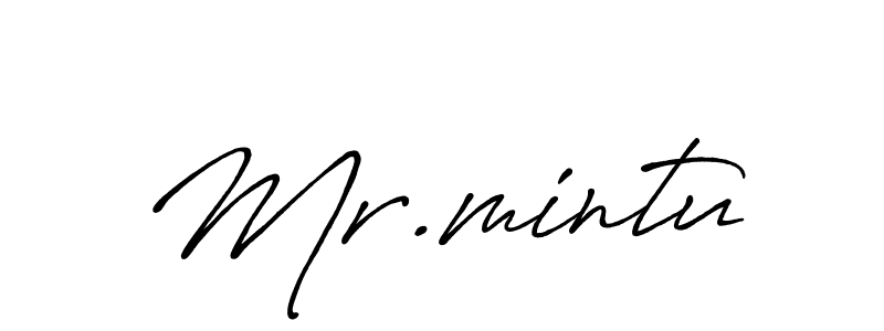 It looks lik you need a new signature style for name Mr.mintu. Design unique handwritten (Antro_Vectra_Bolder) signature with our free signature maker in just a few clicks. Mr.mintu signature style 7 images and pictures png