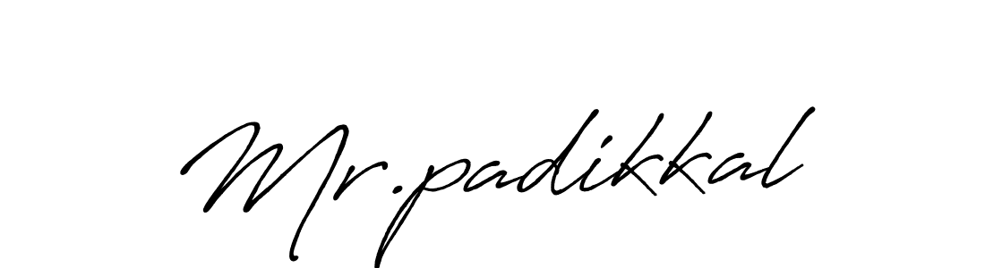 You should practise on your own different ways (Antro_Vectra_Bolder) to write your name (Mr.padikkal) in signature. don't let someone else do it for you. Mr.padikkal signature style 7 images and pictures png