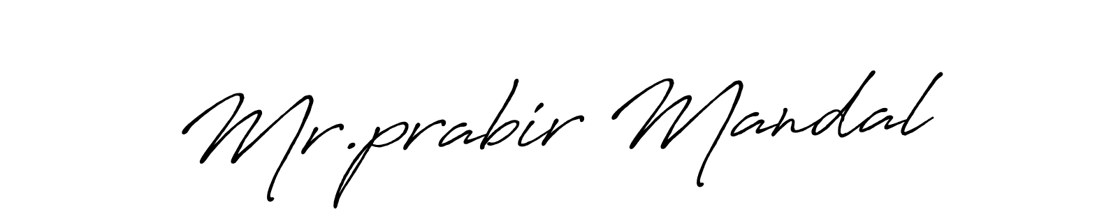 How to make Mr.prabir Mandal name signature. Use Antro_Vectra_Bolder style for creating short signs online. This is the latest handwritten sign. Mr.prabir Mandal signature style 7 images and pictures png