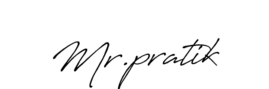 Also we have Mr.pratik name is the best signature style. Create professional handwritten signature collection using Antro_Vectra_Bolder autograph style. Mr.pratik signature style 7 images and pictures png
