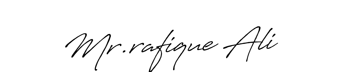 Also You can easily find your signature by using the search form. We will create Mr.rafique Ali name handwritten signature images for you free of cost using Antro_Vectra_Bolder sign style. Mr.rafique Ali signature style 7 images and pictures png