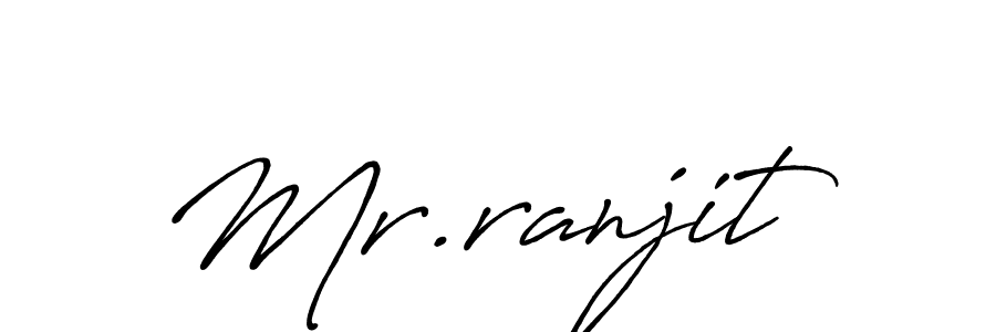 How to make Mr.ranjit name signature. Use Antro_Vectra_Bolder style for creating short signs online. This is the latest handwritten sign. Mr.ranjit signature style 7 images and pictures png