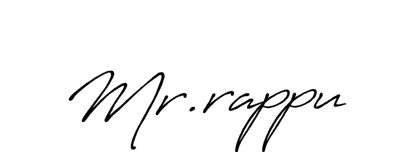 Mr.rappu stylish signature style. Best Handwritten Sign (Antro_Vectra_Bolder) for my name. Handwritten Signature Collection Ideas for my name Mr.rappu. Mr.rappu signature style 7 images and pictures png