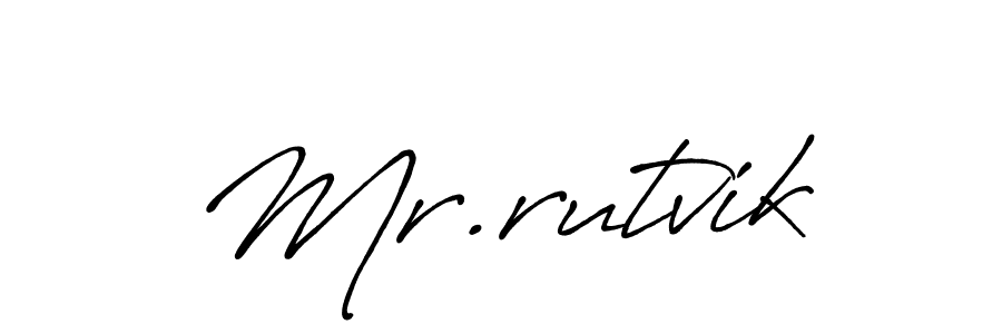 Antro_Vectra_Bolder is a professional signature style that is perfect for those who want to add a touch of class to their signature. It is also a great choice for those who want to make their signature more unique. Get Mr.rutvik name to fancy signature for free. Mr.rutvik signature style 7 images and pictures png